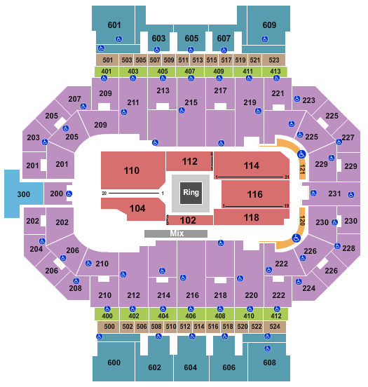 Memorial Coliseum WWE Seating Chart